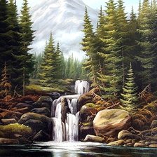 Схема вышивки «Горный пейзаж»