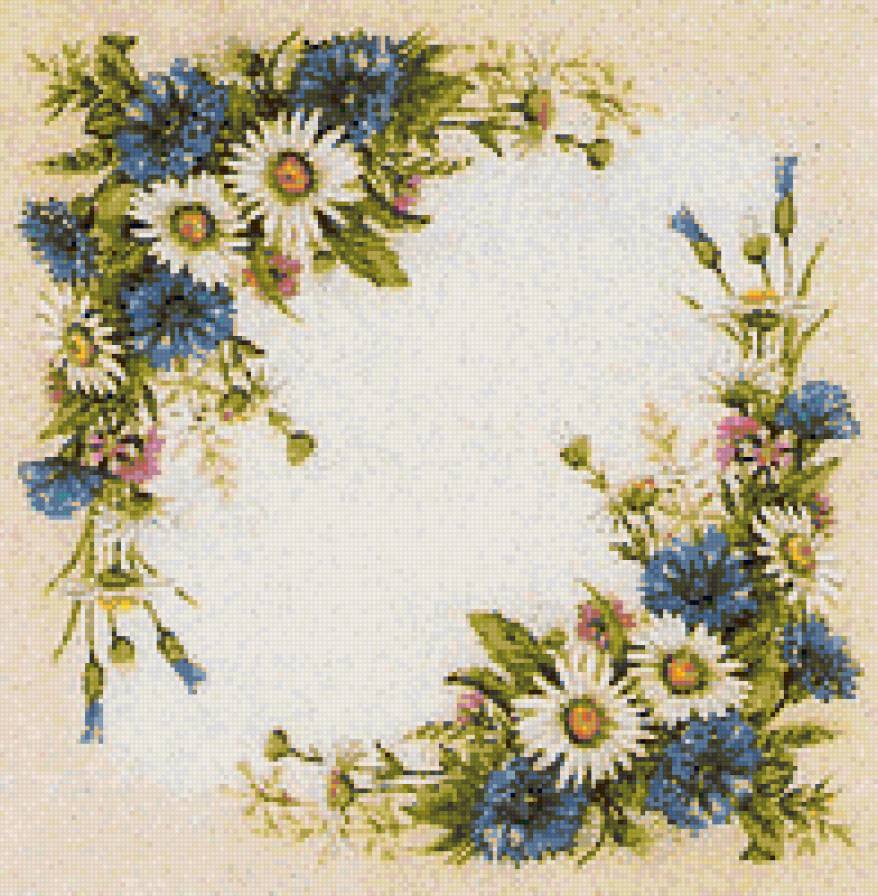 Салфетка - цветы, салфетка - предпросмотр