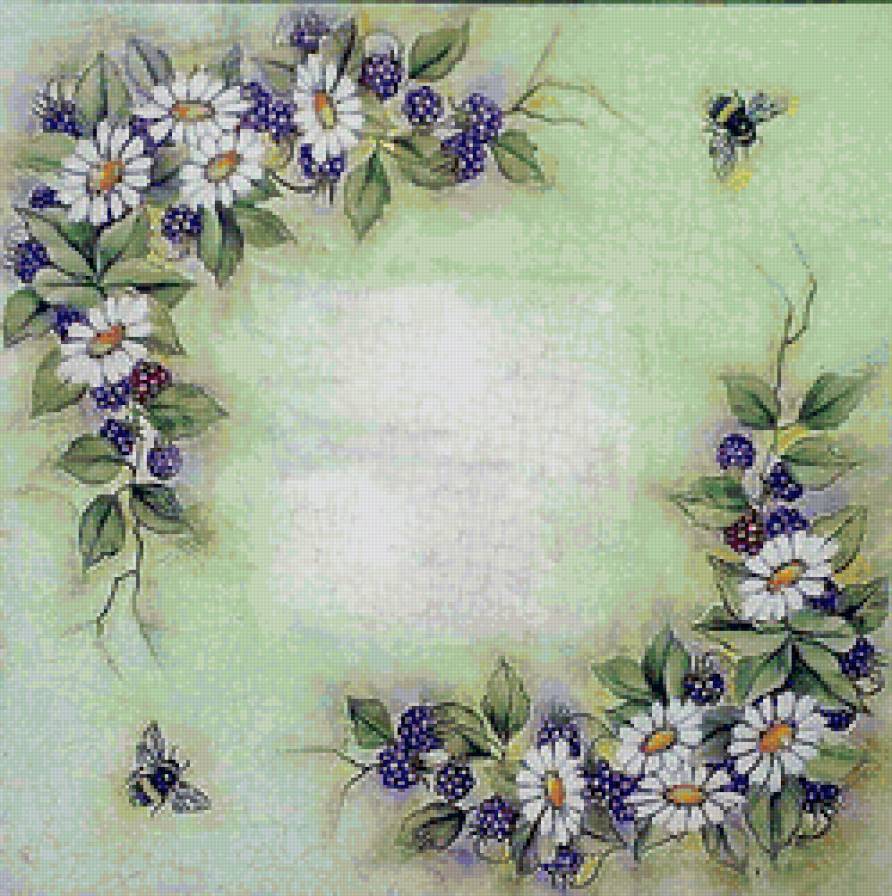 Салфетка - цветы, салфетка - предпросмотр