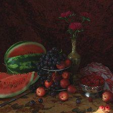 Схема вышивки «Натюрморт с арбузом»