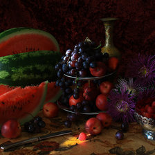 Схема вышивки «Натюрморт с арбузом»
