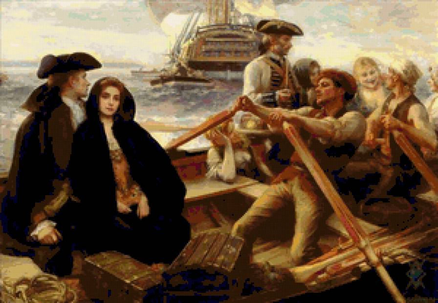 Лодка - живопись, искусство - предпросмотр