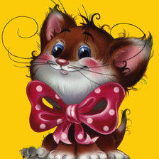 Схема вышивки «котик»