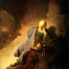 Схема вышивки «Иеремия оплакивающий разрушение Иерусалима»