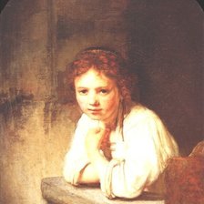 Схема вышивки «Девушка у окна»