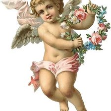 ангел с цветами