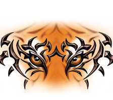 Схема вышивки «взгляд тигра»