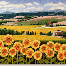 Схема вышивки «Подсолнуховое поле»