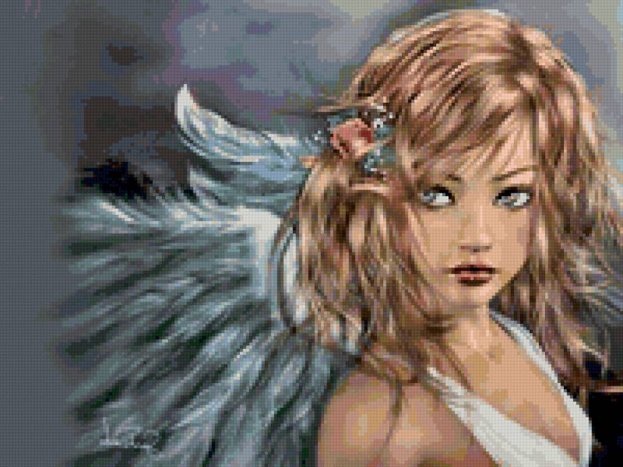 Ангел01 - фентези, ангел, девушка, портрет - предпросмотр