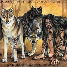 Схема вышивки «волки»