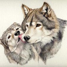 Схема вышивки «Рядом с мамочкой»