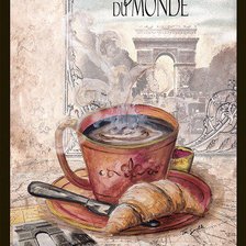 Схема вышивки «Кофе в Париже»