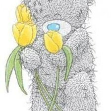 Схема вышивки «с желтыми тюльпанами»