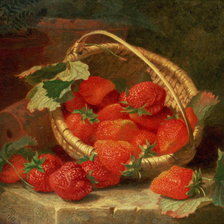 Схема вышивки «Лукошко с клубнико»