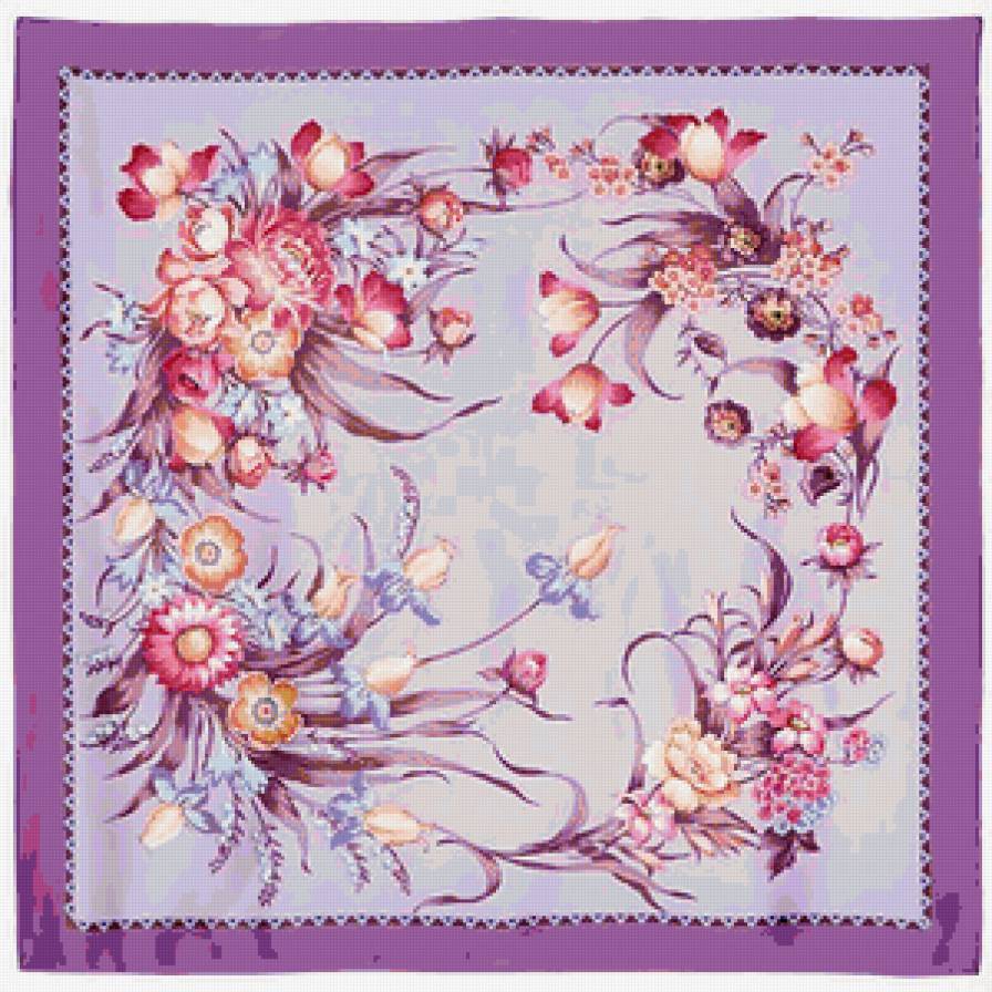 Скатерть - цветы, салфетка, подушка - предпросмотр