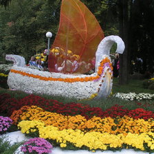 Схема вышивки «Цветочный корабль»