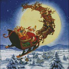 Схема вышивки «санта»