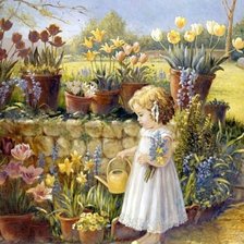 Схема вышивки «летний сад»