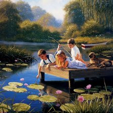 Схема вышивки «на речке»