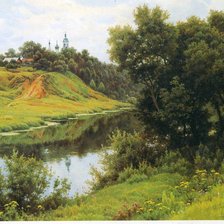 Схема вышивки «пейзаж»