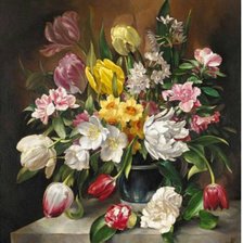 Схема вышивки «Натюрморт цветы»