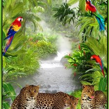 Схема вышивки «Леопарды»