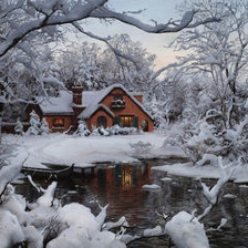 Схема вышивки «зима»