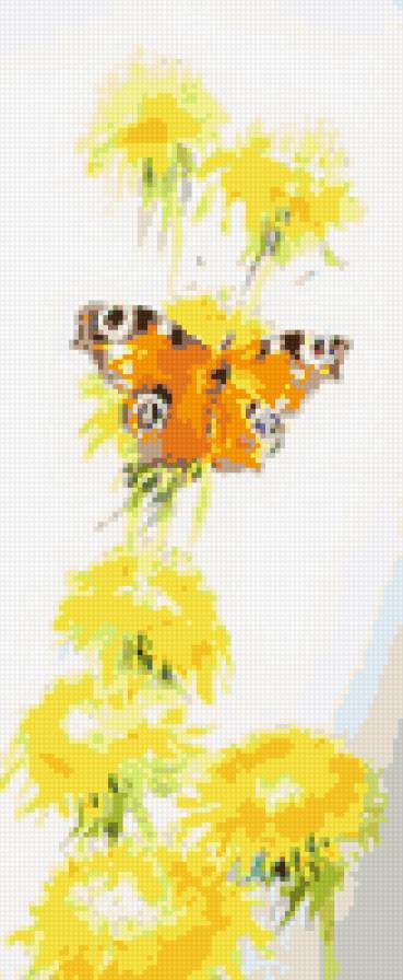 на прогулке Ольга Цурина - одуванчик, цветы, бабочка - предпросмотр