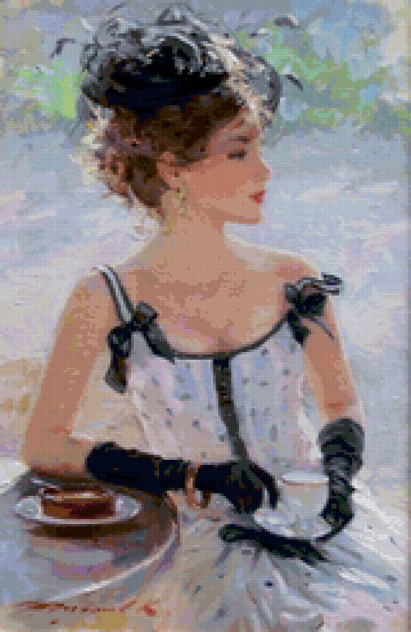 Девушка - девушка, портрет, барышня, ретро - предпросмотр