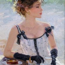 Схема вышивки «Девушка»