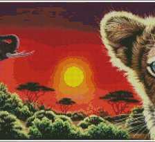 Схема вышивки «львенок»