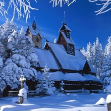 Схема вышивки «Зимний пейзаж»