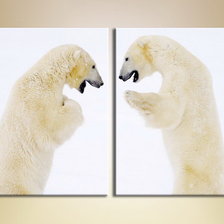 Схема вышивки «Триптих медведи»