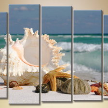 Схема вышивки «триптих морская тематика»