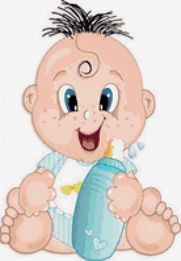 карапуз с бутылочкой - малыш, ребенок - предпросмотр