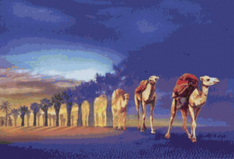 корабли пустыни - сюреализм, картина - предпросмотр