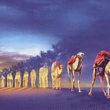 Схема вышивки «корабли пустыни»