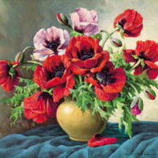 Схема вышивки «маки»