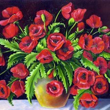 Схема вышивки «маки»