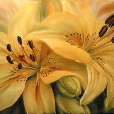 Схема вышивки «Желтые лилии»