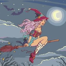 Схема вышивки «ведьмочка»