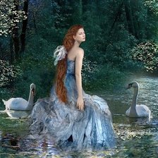 Схема вышивки «принцесса-лебедь»