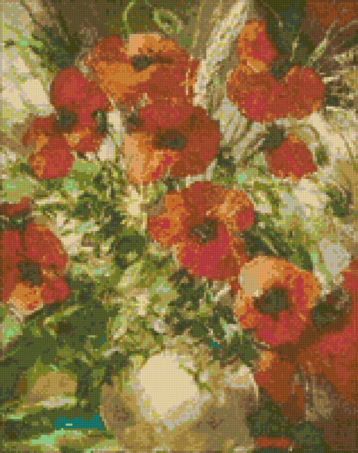 Маки - ваза, натюрморт, маки - предпросмотр