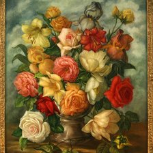 Схема вышивки «Натюрморт цветы»