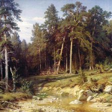 Схема вышивки «Сосоновый бор Шишкин»