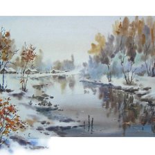 Схема вышивки «Ранний снег»