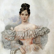 Схема вышивки «Н.Н.Пушкина (А.Брюлов)»