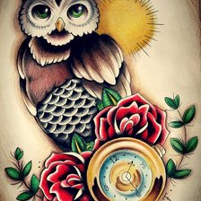 Схема вышивки «сова»