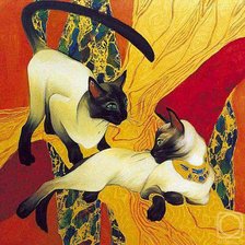 Схема вышивки «кошечки»