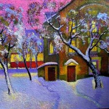 Схема вышивки «Серия "Пейзаж. Зима"»